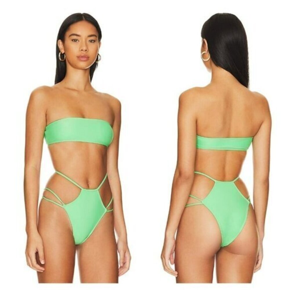 Lovers and Friends Rock with You Top and High Waist Bottom - Kiwi Green